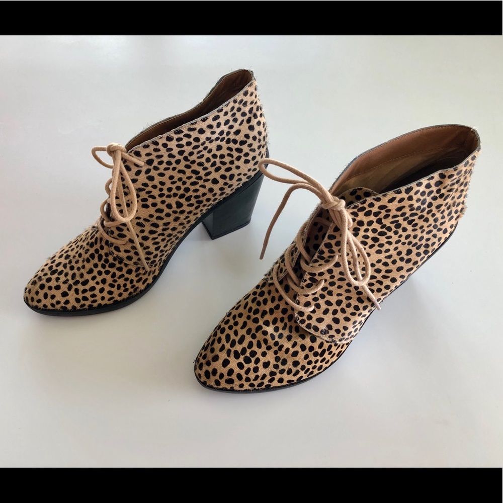 Shoemint Fanny Leopard/Cheetah Print Ankle Boot